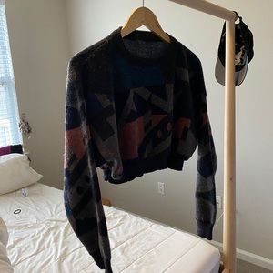 Crop abstract UO Sweater